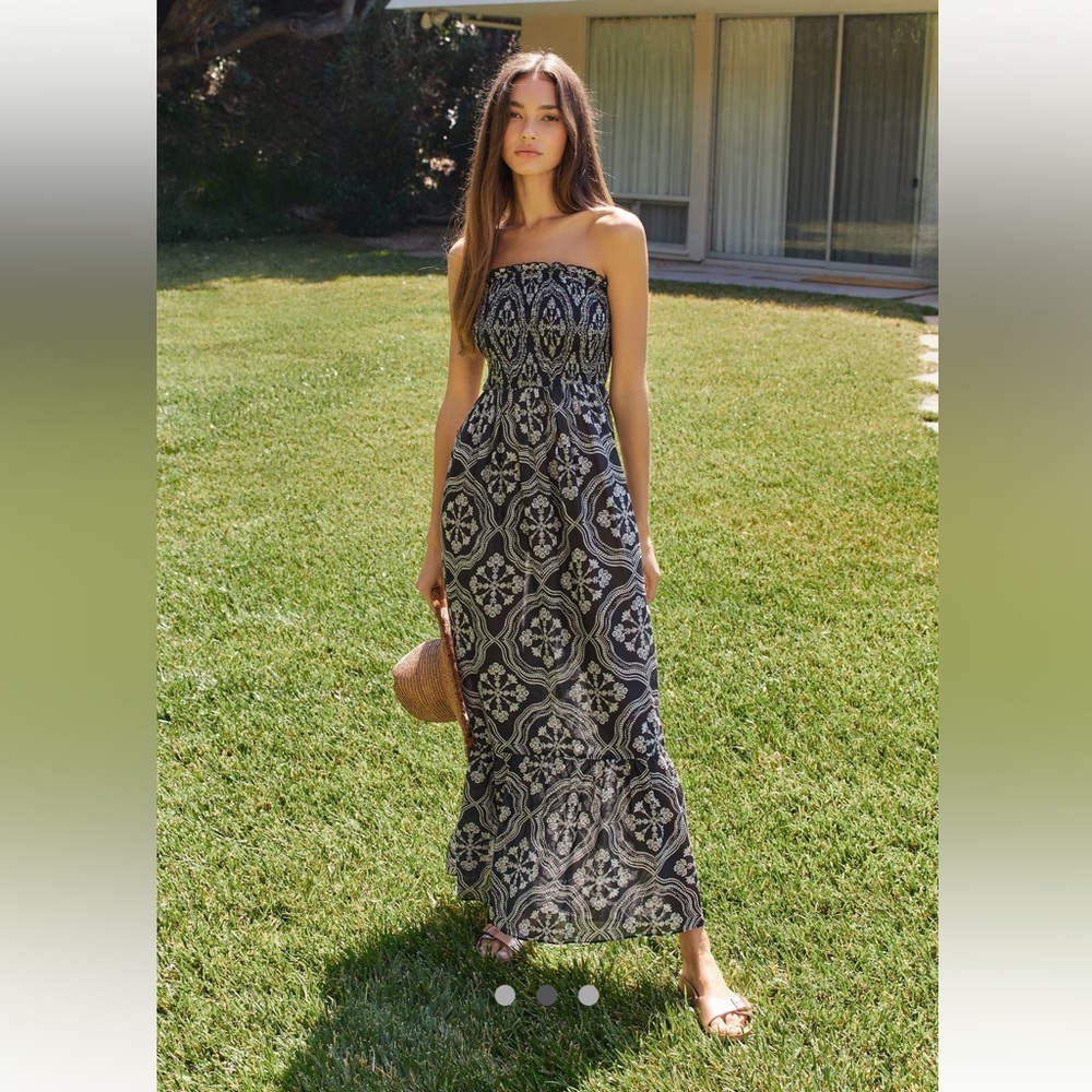 The Marisol gauze smoked maxi dress XS